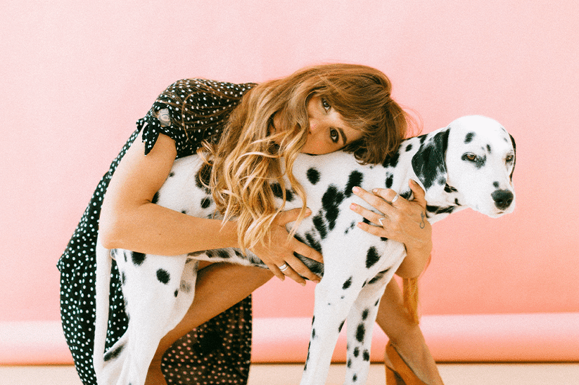 Patting Hair Off Leggings