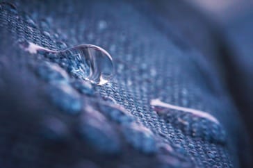 drops of water on fabric