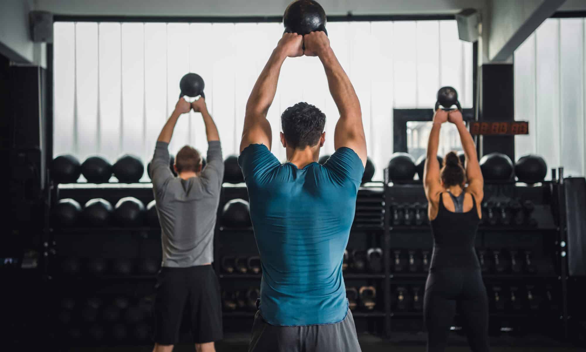 Workout class in gym